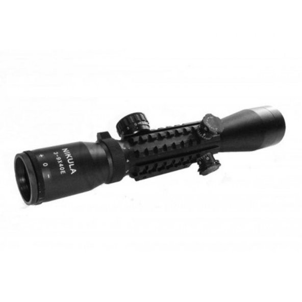 3-9x40 Nikula Zoomlu Keskin Nişancı Dürbünü Tüfek Kızaklı - Resim 3