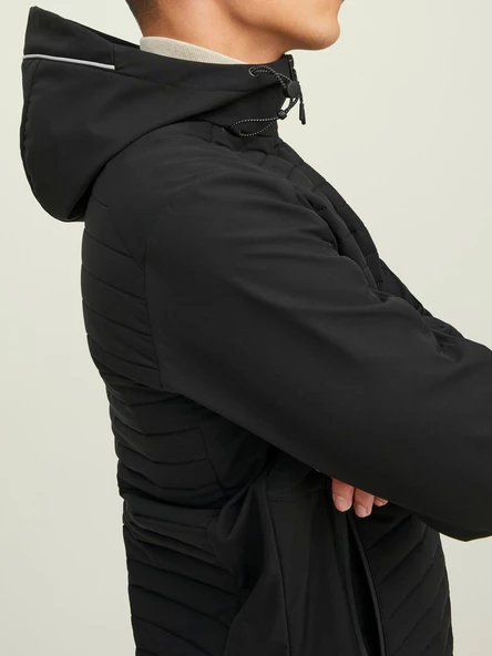 JACK JONES Erkek Kapüşonlu 3 M Özellekli Mont 12215938 - 5