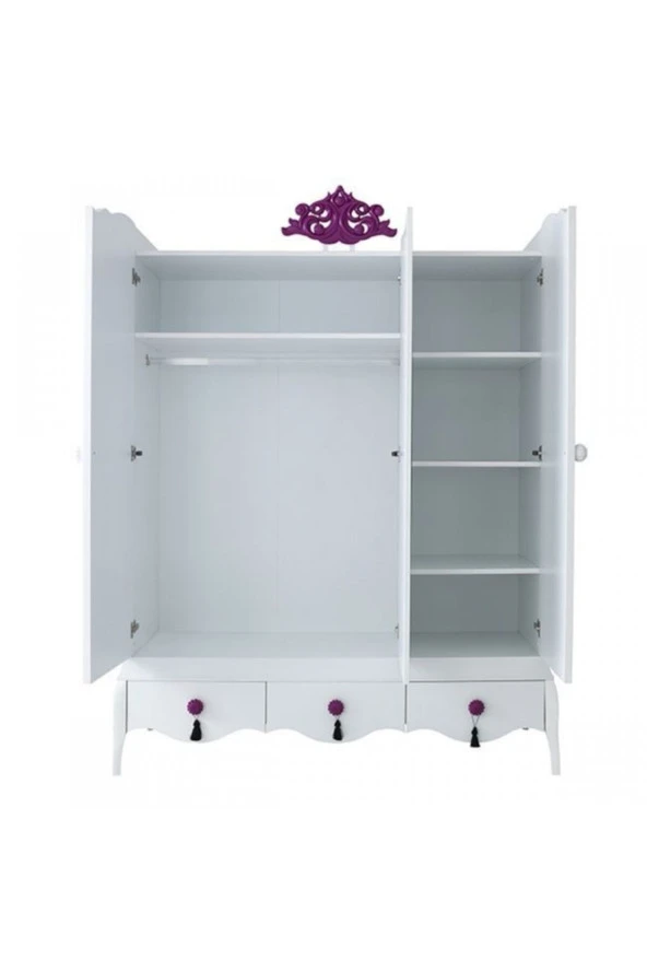 RENGARENK Eliza 3 Kapılı Gardrop - Resim 2