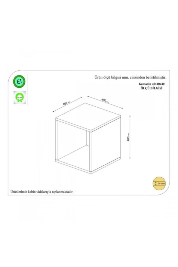 Ünüvar Konsept Kca Mobilya Safirmeşe Box Komodin - Resim 2