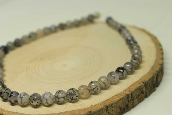 Akik Taşı 8mm/5 adet (23570-1) - Resim 2