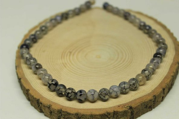 Akik Taşı 8mm/5 adet (23570-1) - Resim 4