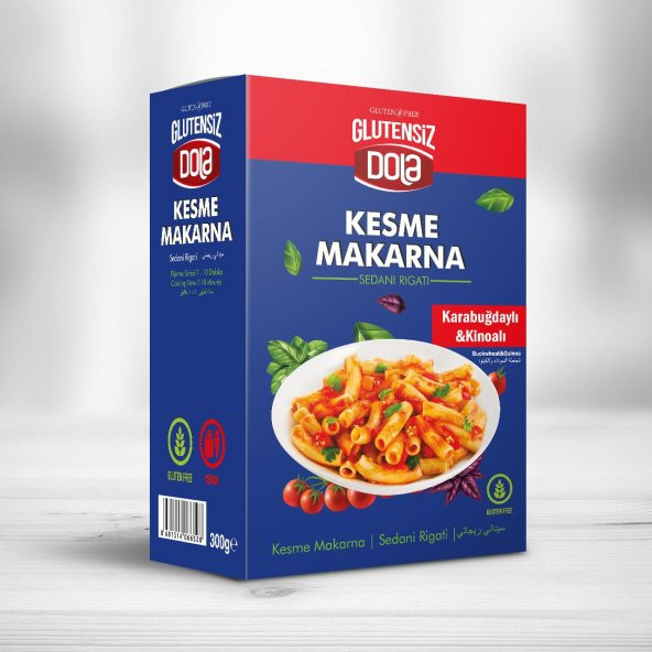 Dola Glutensiz Kesme Makarna 300 g Karabuğdaylı ve Kinoalı