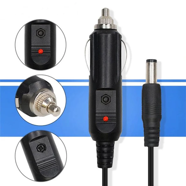 süper box spiral araç şarj adaptörü 12v 3A 5.5x2.5mm jak - 3