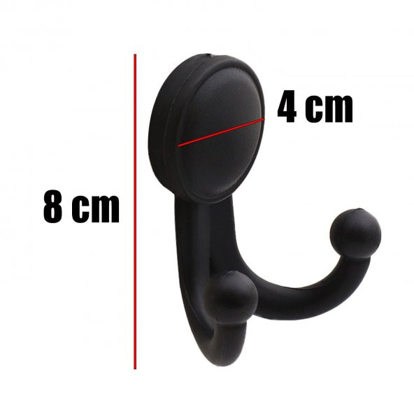 Askılık Vestiyer Duvar Askısı Dolap Elbise Askılığı Plastik Siyah - 3