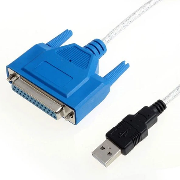 USB 2.0 to 25 Pin paralel LPT DB25 dişi Yazıcı kablosu 1.3m