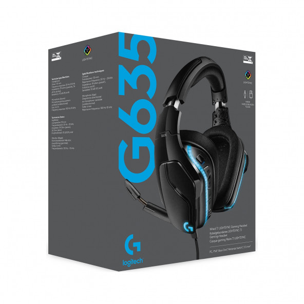 Logitech G G635 LIGHTSPEED 7.1 Surround Ses Oyuncu Kulaklığı - Siyah - 5