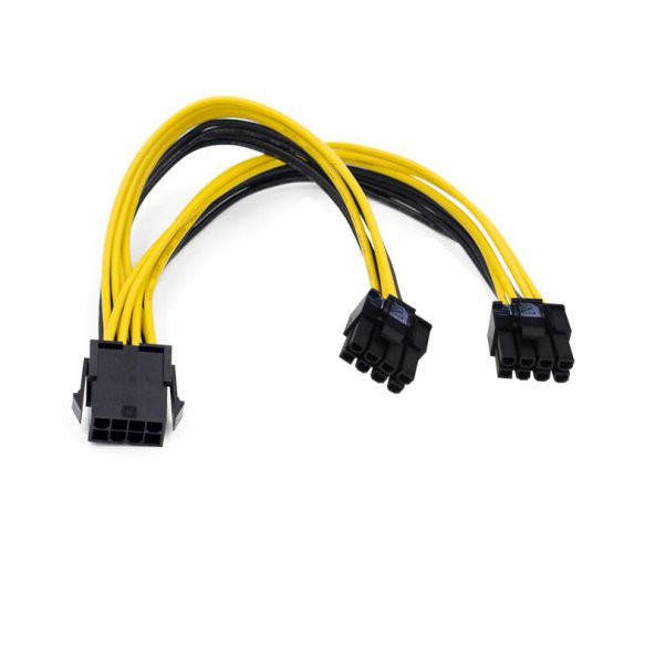 8 pin to PCI-E (6+2) Dual Y Power Güç Kablosu 18 AWG