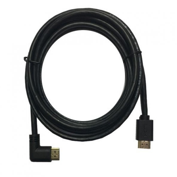 HDMI L tipi 90 derece 3m erkek erkek kablo