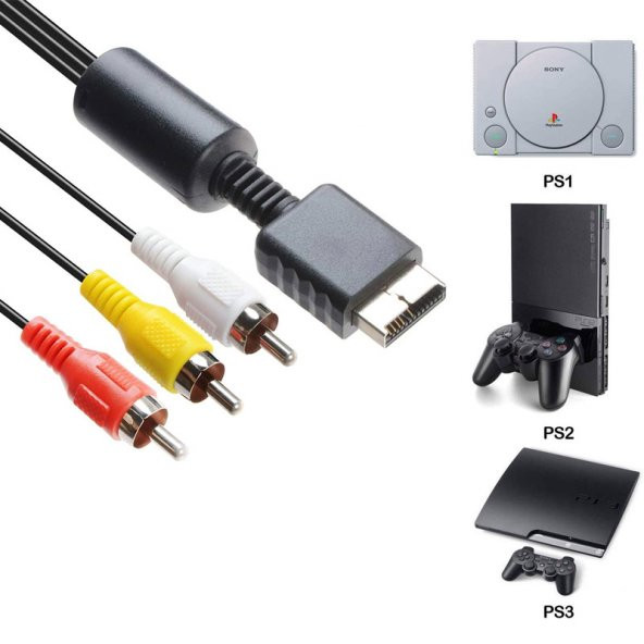 playstation 2-3 PS2-PS3 AV-Out Kablosu - 4
