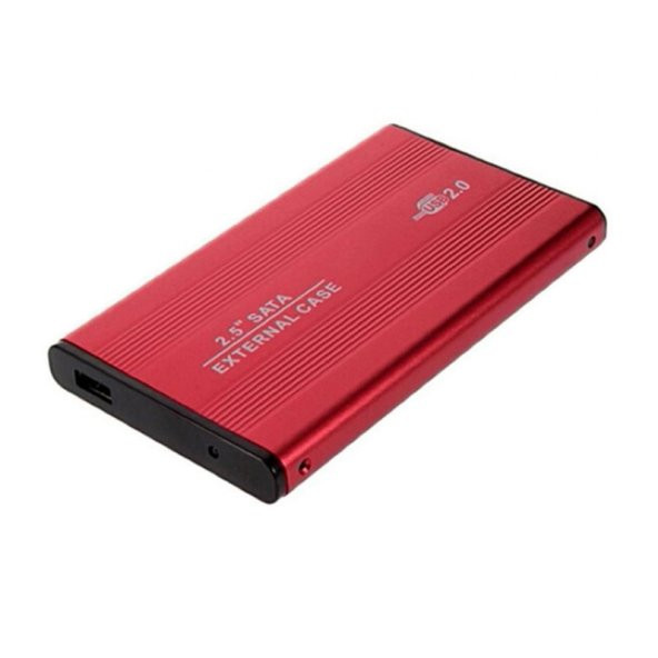 usb 2.0 to sata 2.5 inç alüminyum Harici harddisk kutusu kırmızı
