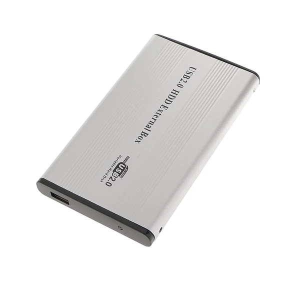 usb 2.0 to sata 2.5 inç alüminyum Harici harddisk kutusu gri