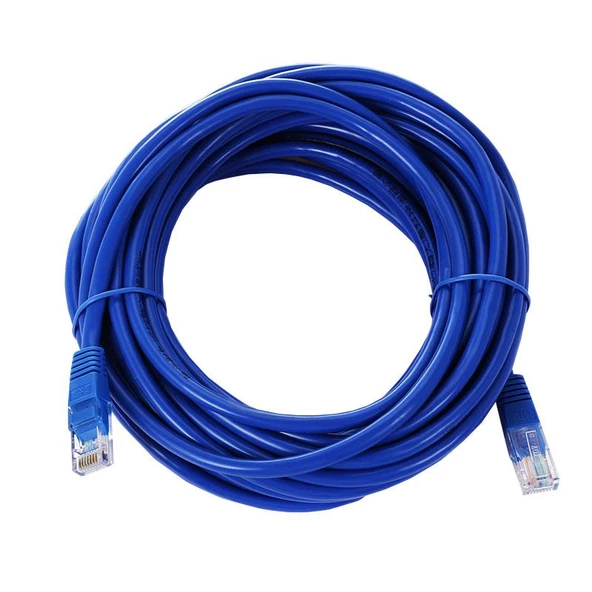 internet bağlantı kablosu cat6 rj 45 ethernet kablosu 10m mavi