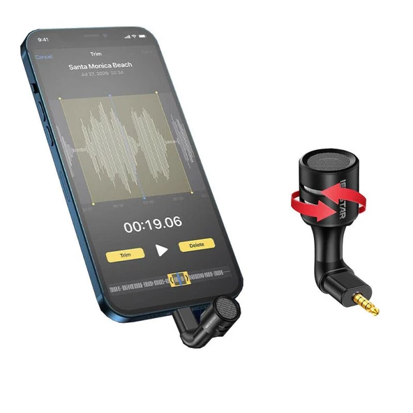 cep telefonları için 3,5mm 90 derece harici mikrofon - 4