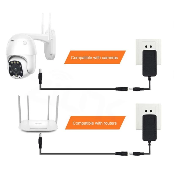 DC dişi erkek adaptör uzatma kablosu 5.5mm * 2.1mm kablo 3m - 3