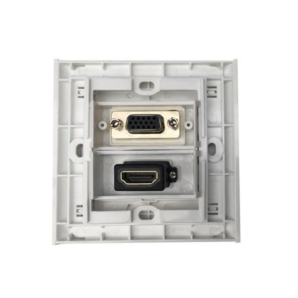 HDMI VGA kasalı duvar tipi priz - 2