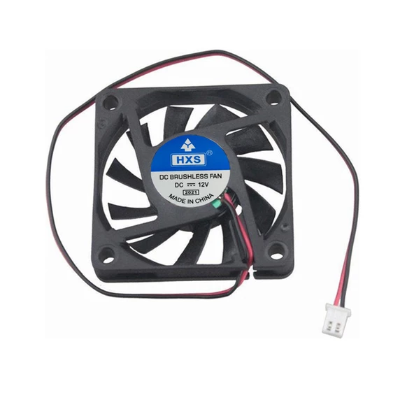 Dc 12v  7cm 2 pinli soğutucu fan 7x7x1,5 cm fan