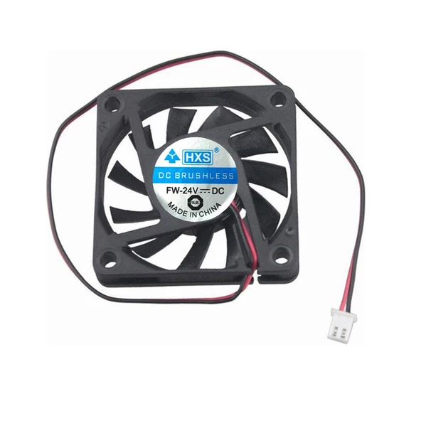 Dc 24v 7cm 2 pinli soğutucu fan 7x7x1,5 cm fan