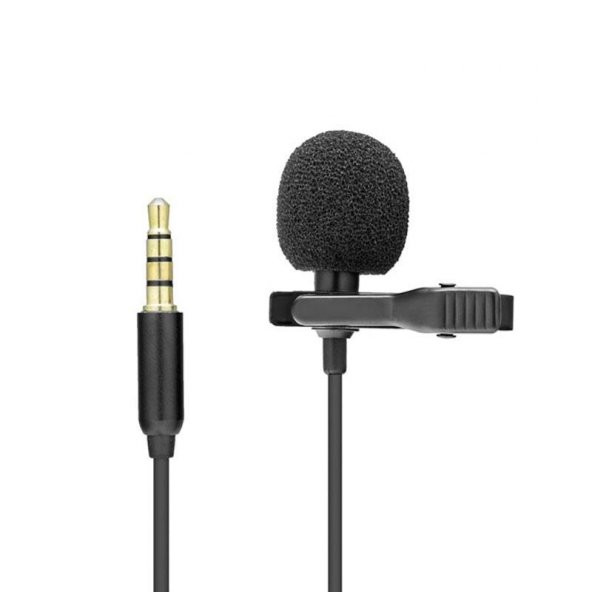 Yaka Mikrofonu 4 boğum 3.5mm stereo yaka mikrofonu 1,5m