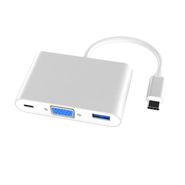 type c to 3 in1 vga+ usb 3.0+usb3.1 adapter