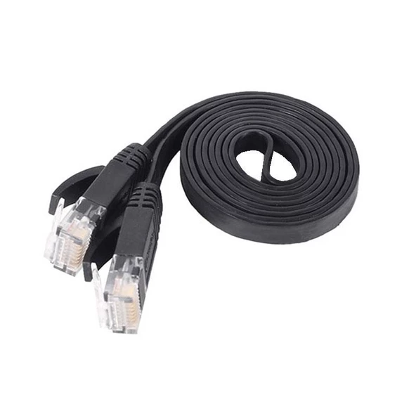 internet bağlantı kablosu cat5 rj45 slim yassı ethernet kablosu 1,5m - Resim 2