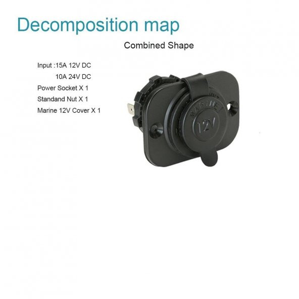 Çakmak Panel Tipi Kare Dişi Fiş - Resim 2