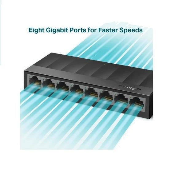 Tp-Link LS1008G  8 Port Gıgabıt Masaüstü Ethernet Switch - Resim 2