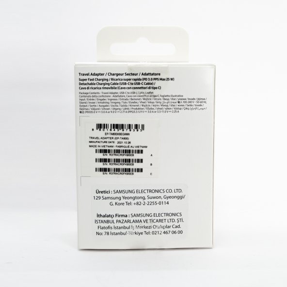 Samsung Galaxy S20 Fe 5G Fast Charging 25W Type-C Çıkışlı Kablolu Şarj Aleti Siyah(Samsung Türkiye Garantili) - Resim 6