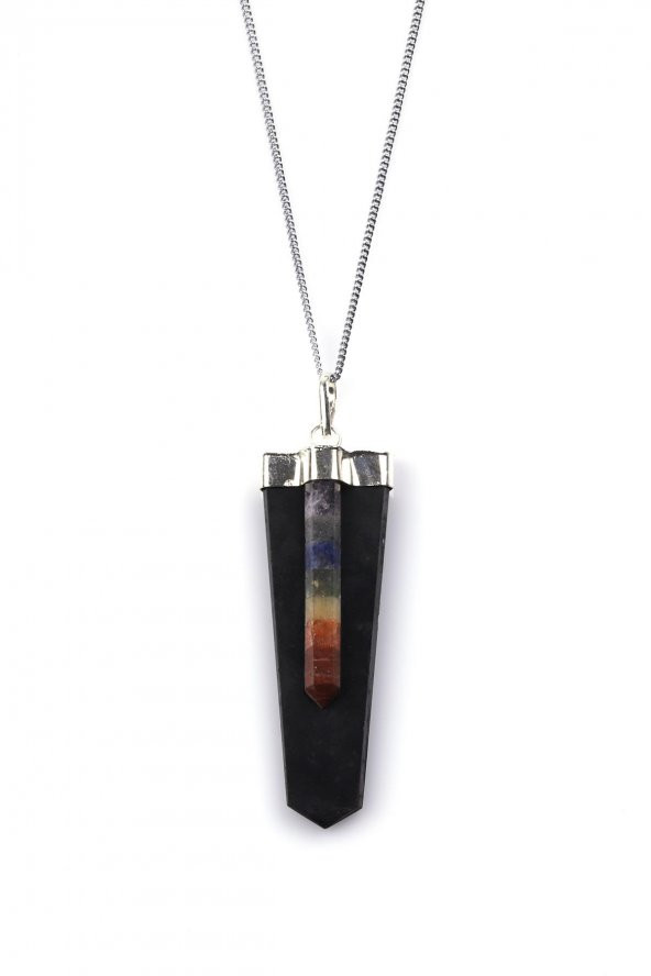 Shungite - Çakra Doğal Taş Kolye