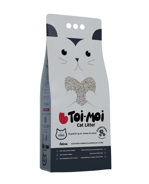 TOİ MOİ AKTİF KARBONLU KEDİ KUMU 10 LT