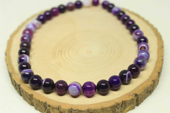 Akik Taşı Dizi 10mm (23585) - Resim 3