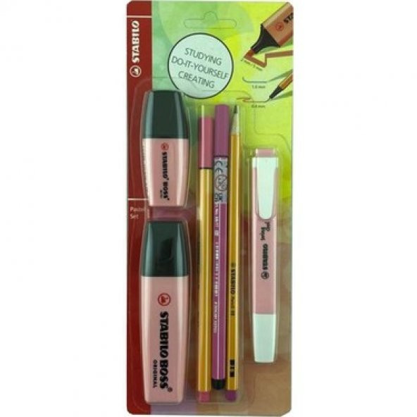 Stabilo Fosforlu Kalem Tek Renk Pastel Set 6 Lı Pembe 70/129-6 ürün görseli 1