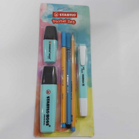 Stabilo Fosforlu Kalem Tek Renk Pastel Set 6 Lı Mavi 70/113-6