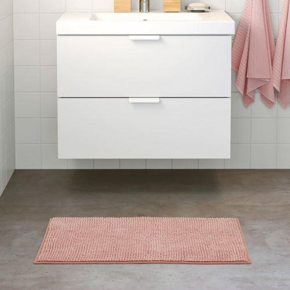 Banyo Paspası Açık Pembe MeridyenDukkan 50x80 Cm Mikrofiber - Yumuşak Paspas - 4