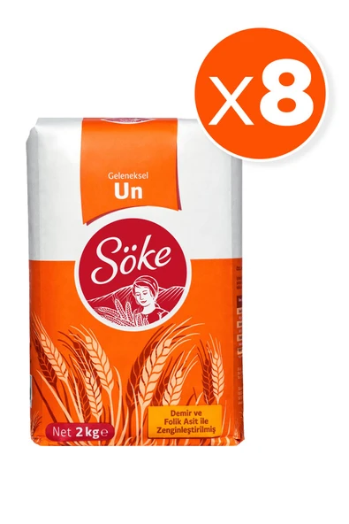 Söke Geleneksel 2 kg 8li Paket Un