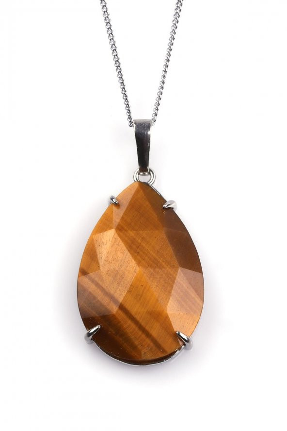 Kaplan Gözü Doğal Taş Kolye ürün görseli