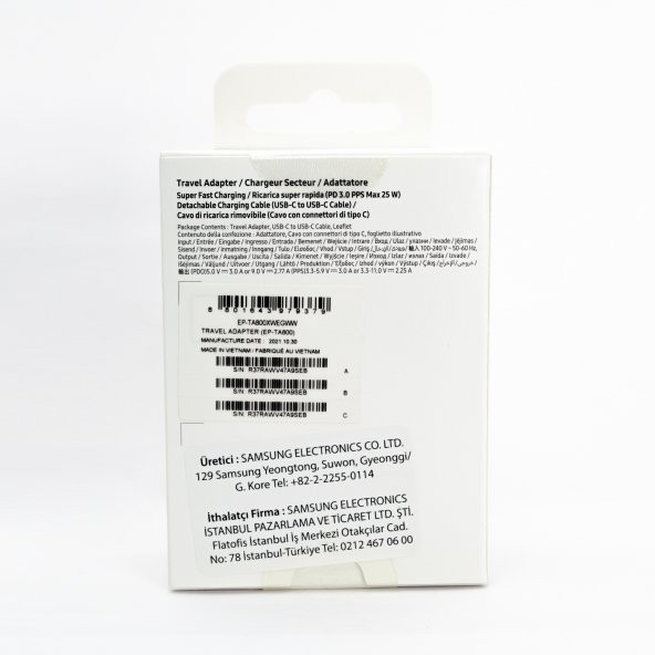 Samsung Galaxy A73 Fast Charging 25W Type-C Çıkışlı Kablolu Şarj Aleti Beyaz(Samsung Türkiye Garantili) - 6