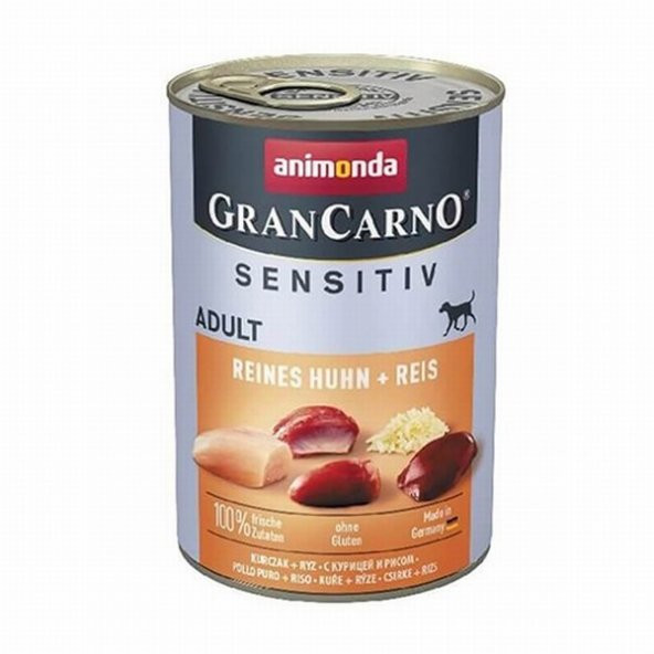 Animonda GranCarno Sensitive Tavuklu Pirinçli Yetişkin Köpek Konservesi 6 Adet 400 Gr