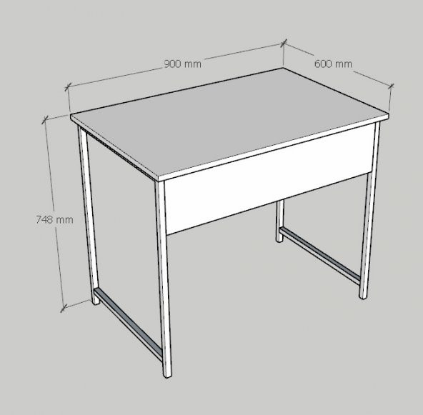Emkawood Sedan Junior Metal Ayaklı Çalışma Masası - 4