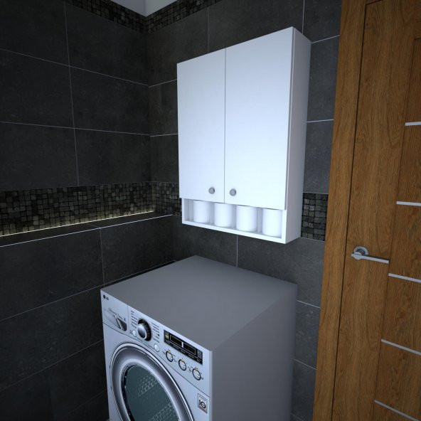 Emkawood Cabi Çok Amaçlı Raflı Banyo Dolabı - 5