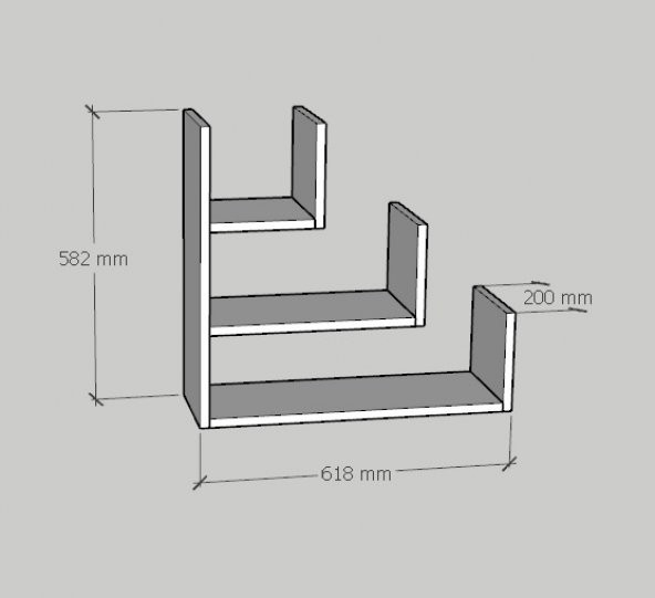 Emkawood Core Duvar Rafı - 3