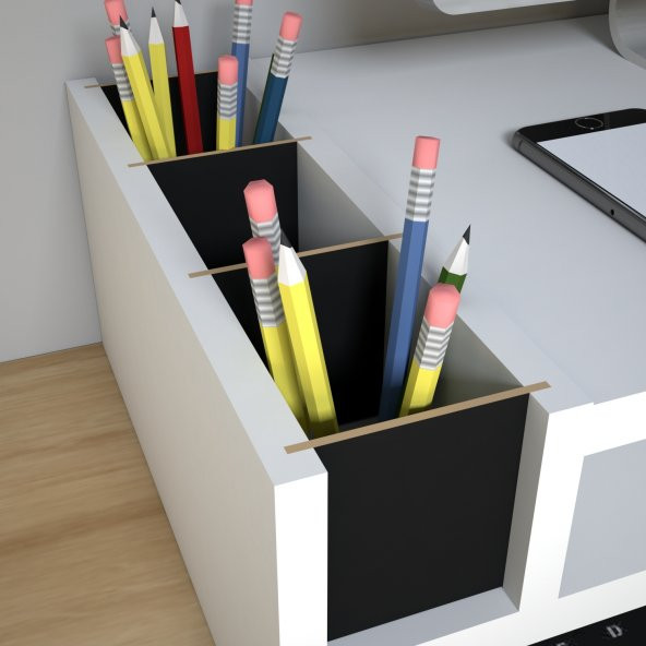 Emkawood Sally Beyaz Monitör Yükseltlci Laptop Standı - 3
