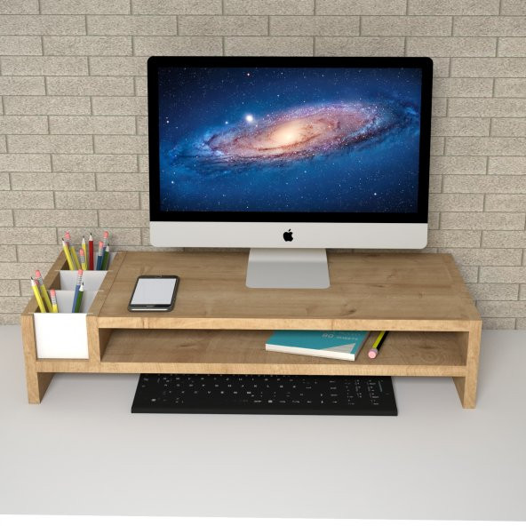 Emkawood Sally Safir Monitör Yükseltici Laptop Standı - 2