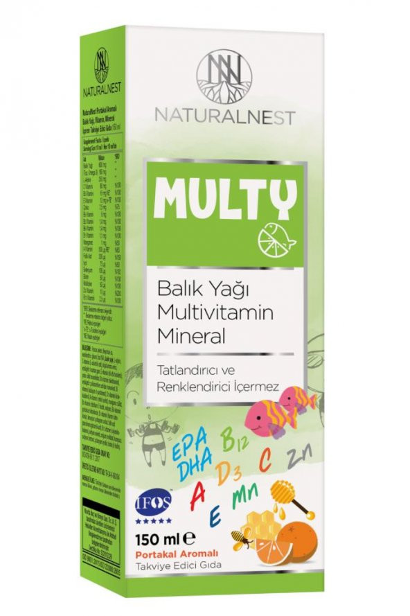 NATURALNEST MULTY BALIK YAGI SURUP 150 ML