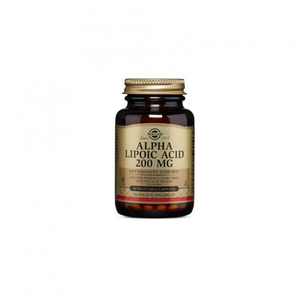 Alpha-Lipoic Acid 200 mg Takviye Edici Gıda 50 Kapsül