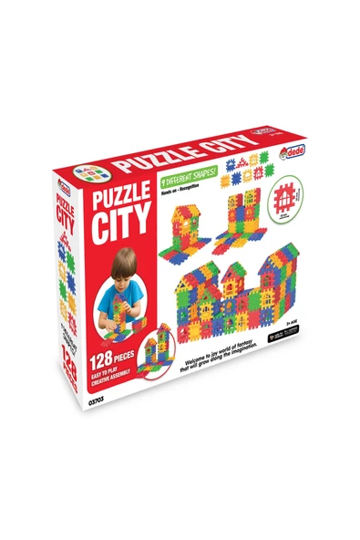 03703 Dede, Puzzle City 128 Parça - 2