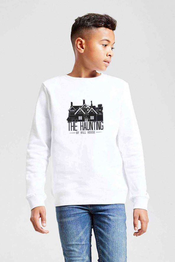 The Haunting of Hill House Mug Baskılı Unisex Çocuk Beyaz Sweatshirt - 1