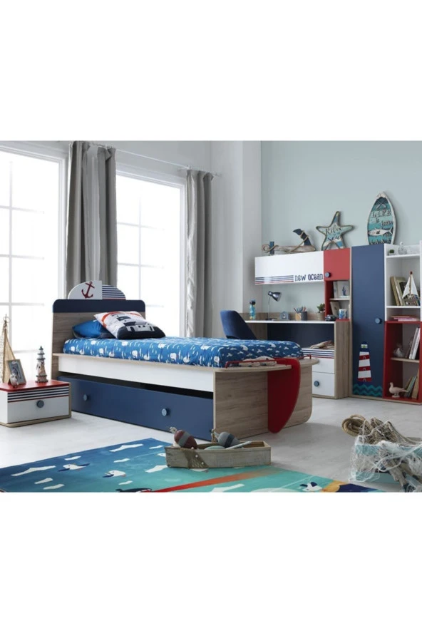 Ünüvar Konsept RENGARENK New Ocean Başlıklı Karyola 90x190  cm - Resim 2