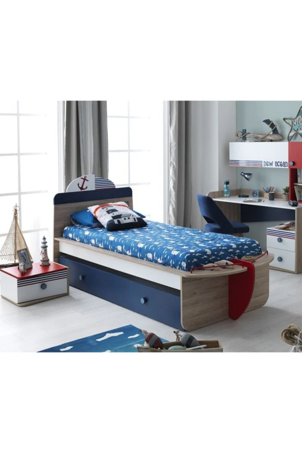 Ünüvar Konsept RENGARENK New Ocean Başlıklı Karyola 90x190  cm - Resim 3