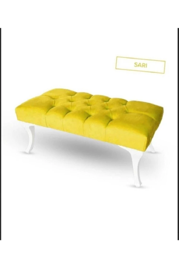 Ece Home Tekstil 45X90 Ebatında Sarı Renk Banch Puf